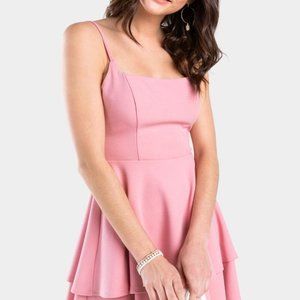 Mauve Tiered Lace Back Dress	XL NWT Francesca's